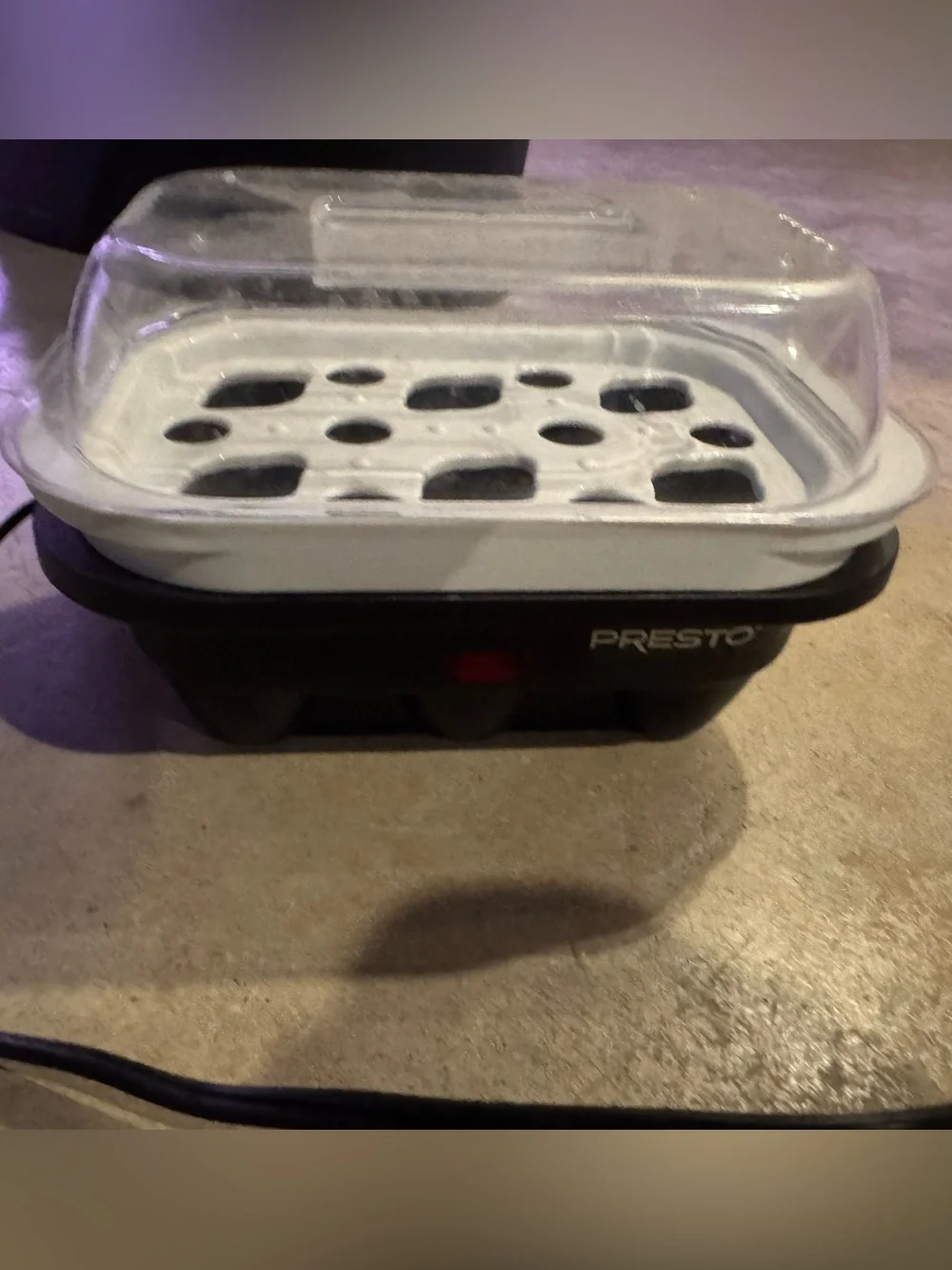 Presto Electric Egg Cooker in White and Black